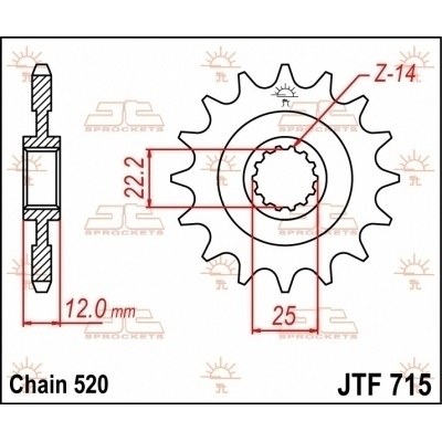 Piñón JT SPROCKETS JTF715.12