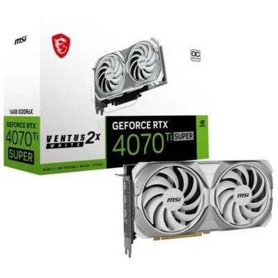 Tarjeta grafica msi nvidia geforce rtx 4070 ti super 16g ventus 2x white oc 16gb gddr6x