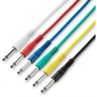 Juego 6 Cables JACK 6,3mm MONO 0,30m ADAM