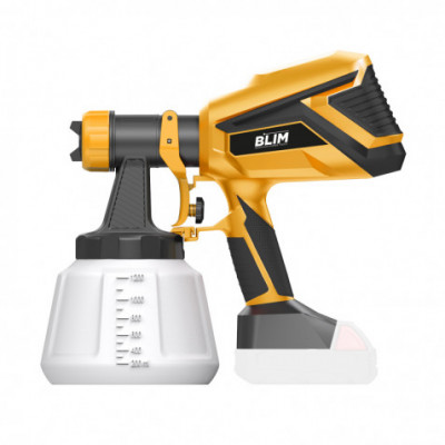 Pistola de pintar inalámbrica Blim - 20V - Depósito 1200ml - Boquilla 2mm - Luz LED