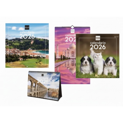 Finocam Pack de 35 Calendarios de Imagenes Surtidos - Anual 2026 - Color Surtidos
