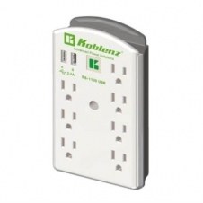 SUPRESOR KOBLENZ SS-1100 100 JOULES, 7 CONTACTOS, 2 PUERTOS USB