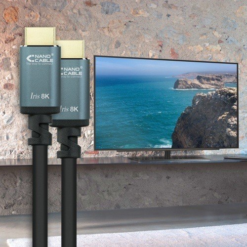 CABLE HDMI 2.1 IRIS 8K A/M-A/M NEGRO 0.5 M
