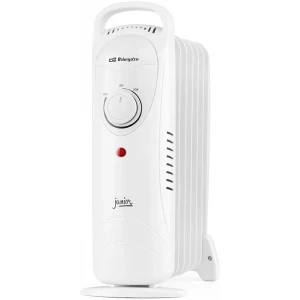Radiador de aceite Orbegozo Junior RO 1020, 1.000 W, 7 elementos, termostato regulable, blanco