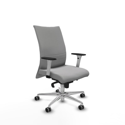 Albacete confidente sincro bali gris claro brazos 1D blancos base aluminio ruedas 65mm engomadas
