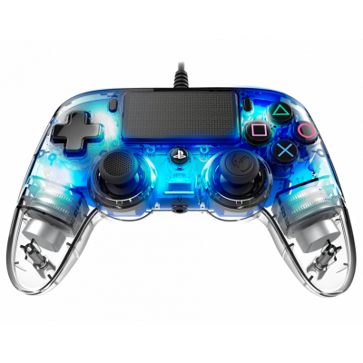 PS4OFCPADCLBLUE mando y volante Azul, Transparente USB Gamepad Analógico/Digital PC, PlayStation 4