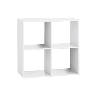 Estanteria madera para 4 cajas organizadoras blanco 67,6 x 32 x 67,6 cm