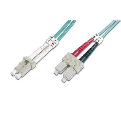 CABLE CONEXION FIBRA OPTICA DIGITUS MM OM3 LC a SC 50/125 1m