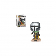 Funko pop star wars the mandalorian mandalorian volando con jet & baby yoda 50959