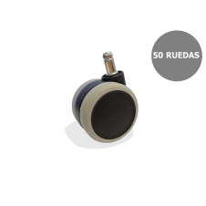 Piqueras y Crespo Kit de 50 ruedas engomadas de 65mm perno 11 mm