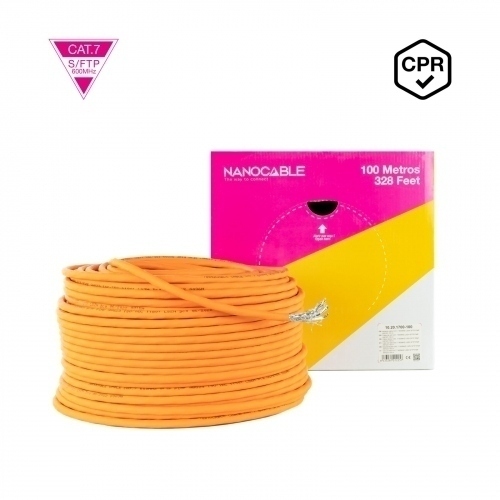 CABLE RED CAT. 7 600MHZ LSZH SFTP PIMF AWG23 100 M
