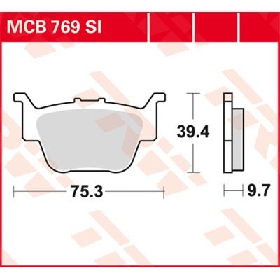 Pastillas de freno sinterizadas offroad serie SI TRW MCB769SI