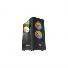 Caja Torre Nfortec Caelum Black RGB Cristal Templado USB 3.0