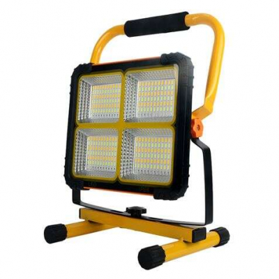 Elbat Foco Solar LED 120W 780lm - Panel Solar Integrado 6V, 3W - Bateria 3.2V, 20000mAh - Angulo Iluminacion 360º - Soporte Plegable