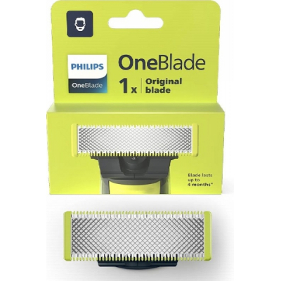 Philips OneBlade QP210/51 Cuchilla de Repuesto Original - Compatible con Todos los Mangos OneBlade y OneBlade Pro - Resistente al Agua IPX7