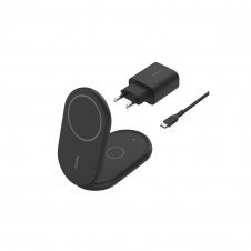 Belkin BoostCharge Auriculares, Smartphone Negro USB Cargador inalámbrico Carga rápida Interior