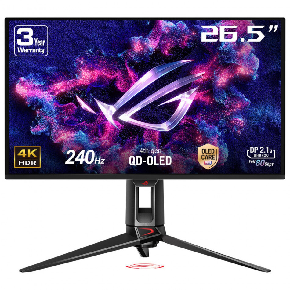 ROG Swift OLED PG27UCDM pantalla para PC 67,3 cm (26.5") 3840 x 2160 Pixeles 4K Ultra HD QD-OLED Negro
