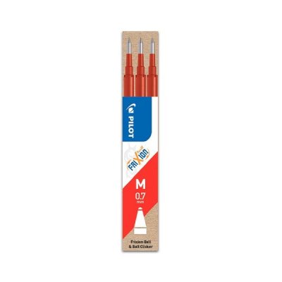 Recambio para Bolígrafo Pilot Frixion Ball Clicker 0.7/ 3 unidades/ Borrable/ Rojo