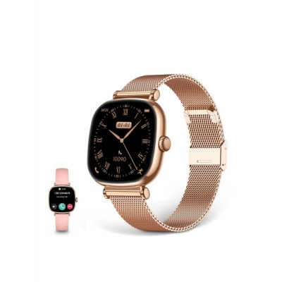 Ksix Iria Reloj Smartwatch Pantalla 1.7 AMOLED - Autonomia hasta 4 dias - Resistencia al Agua IP68 - Color Rosa