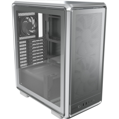 Cooler Master Masterframe 500 Caja Torre E-ATX - Ventana Lateral - Paneles Intercambiables - 2 Ventiladores de 200mm Frontales - Rejilla Metal-Mesh - 654x580x376mm - Color Plata