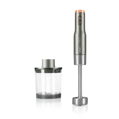 HB-80C.025A licuadora Batidora de inmersión 800 W Gris, Acero inoxidable, Transparente