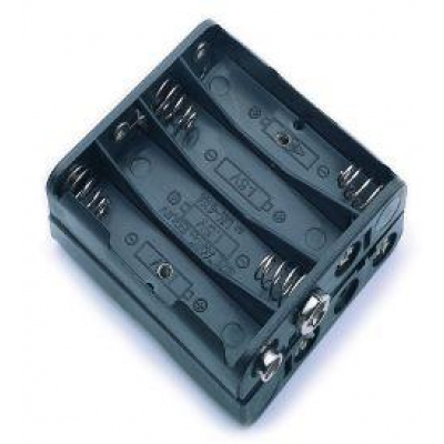 Portapilas R06x8 con Broche 8 pilas AA