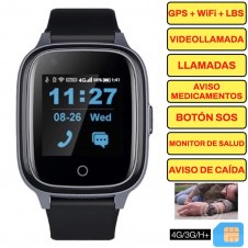 Savefamily Senior Reloj Para Mayores Con 4g Y Tensiómetro Negro - Reloj Con Localizador