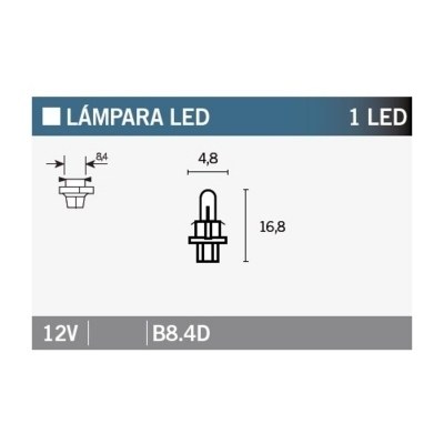 Caja de 10 lámparas 1LED B8.4D LED