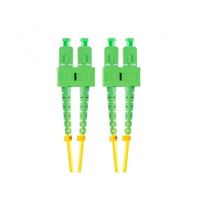 Latiguillo fibra optica sc - apc lanberg 10m mono duplex g657a1 lszh amarillo