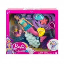 Muñeca barbie mattel sirena juego de cuidado con merbaby y foca