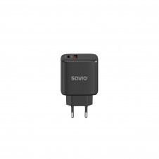 Savio LA-06/B USB Quick Charge Power Delivery 3.0 30W Internal charger Auriculares, Ratón, Tableta, Teléfono, Ver Negro Exterior