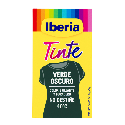 Tinte verde oscuro 40ºc