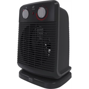 Calefactor vertical oscilante S&P TL-39 VM, 2.000 W, IP-21, negro