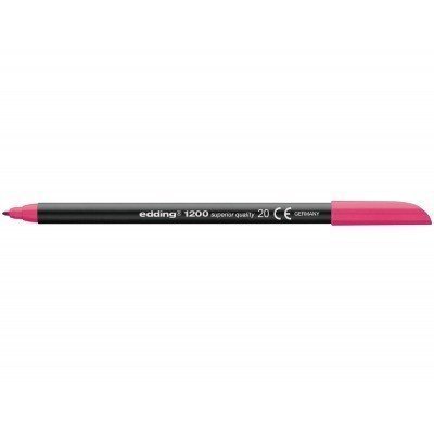 Edding 1200 Rotulador Permanente - Punta Redonda - Trazo entre 0.5 y 1 mm. - Tinta con Base de Agua - Color Magenta
