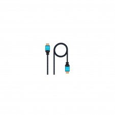 CABLE NANOCABLE HDMI MACHO A HDMI MACHO MULTIPLE APANTALLAMIENTO Y RECUBRIMIENTO NYLON 10M NEGRO 10.15.3710