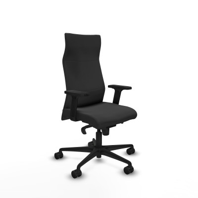 Albacete dirección sincro similpiel gris oscuro brazos 2D base nailon ruedas 65 nailon