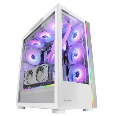 Caja Atx Mars Gaming MCULTRA XXL Premium White