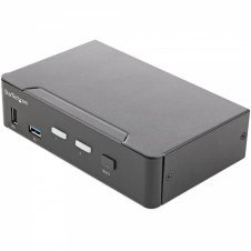 StarTech.com Switch Conmutador KVM de 2 Puertos HDMI 2.0 4K para 1 Monitor - V?deo de 4K y 60Hz Ultra HD - HDR - Hub Ladrón USB 3.0 de 2 Puertos y 4
