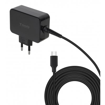 Tooq - CARGADOR PORTÁTIL GAN USB-C PD 45W, NEGRO