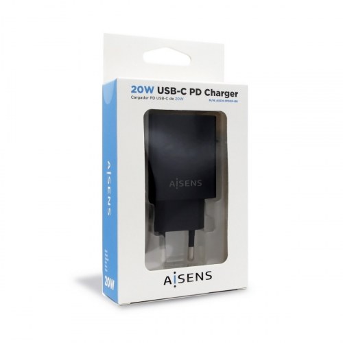 Aisens - Cargador Usb-C Pd3.0 1 Puerto 1Xusb-C 20W, Negro