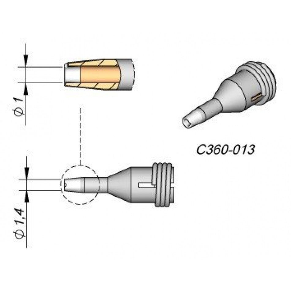 Punta JBC Microdesoldasdor 1mm