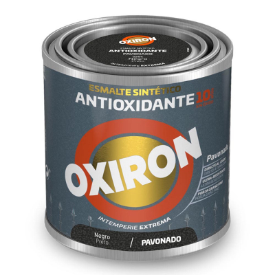 Esmalte sintético metálico antioxidante oxiron negro pavonado 250ml titan 5809046