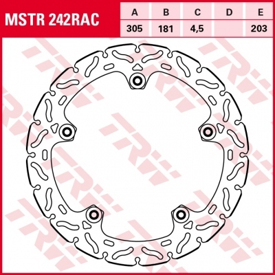 Disco de freno con remaches TRW MSTR242RAC