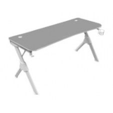 Mesa Mars Gaming 140x75x60cm Gris/blanca
