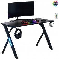 Nacon Escritorio Gaming con LEDs RGB y acabado Fibra de Carbono (PCGD-RGB)