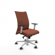 Piqueras y Crespo Albacete confidente sincro bali marr?n brazos 1D blancos base aluminio ruedas 65mm engomadas