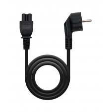 Nanocable Cable de Alimentación Trébol, CEE7 acodado/M-C5/H, Negro, 3 m