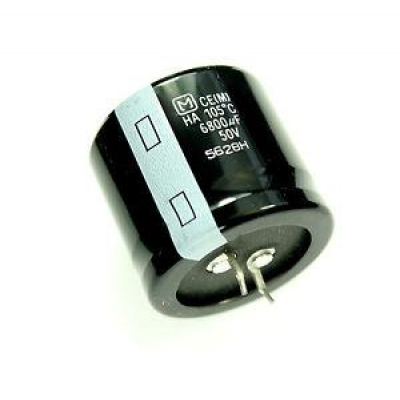 Condensador Electrolítico 2PIN 6800uF 50Vdc 105ºC Nichicon