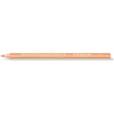 Staedtler Jumbo Noris 128 Lapiz Triangular de Color - Mina de 4mm - Resistencia a la Rotura - Diseño Ergonomico - Color Beige