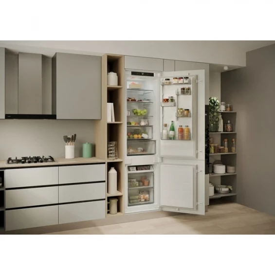 Frigorífico combi integrable Candy CNBQT3519EW, 193,5 x 54 x 55 cm, No Frost, clase E, 226 kWh/año, 35 dB, 284 litros, WiFi, blanco - imagen 11